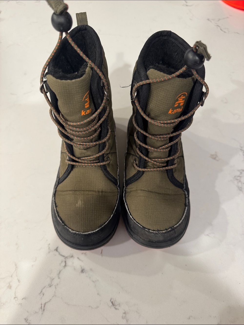 Kamik Olive Green Kids Winter Boots